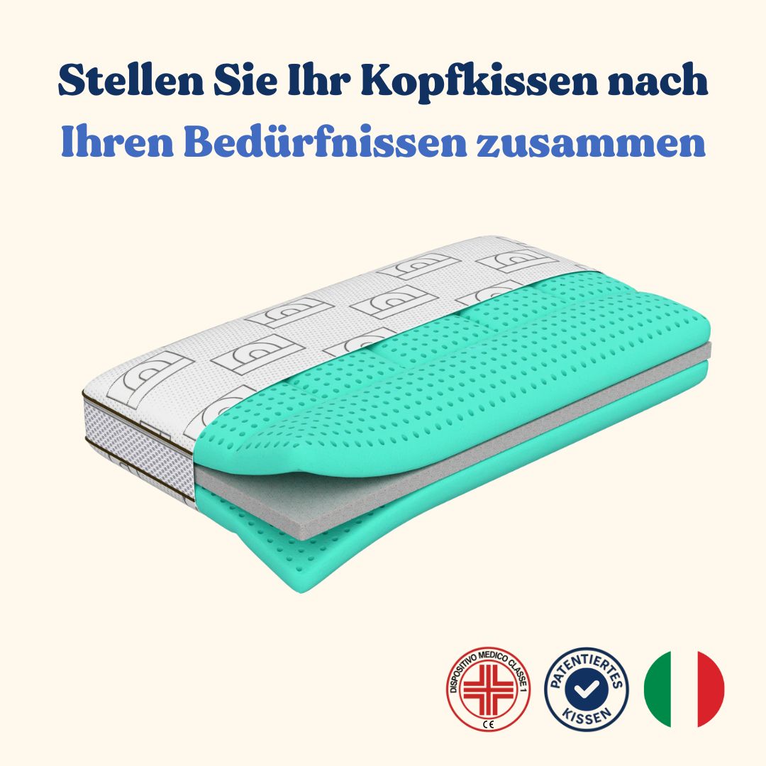 Höhenverstellbares Nackenkissen - Aloe Vera